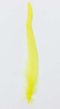 Dyed Coque Sweeps feathers - YELLOW